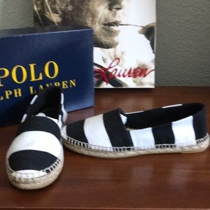 POLO Ralph Lauren black/white stripe espadrilles